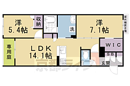 シャーメゾン京都旧二条 2LDKの間取図画像