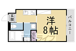 MESAVERDE西賀茂A棟 1Kの間取図画像