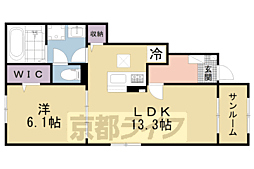 グレイス加茂 II 1LDKの間取図画像