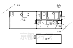 オルディネール東山泉涌寺 1Kの間取図画像