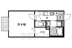 相深荘 1Kの間取図画像