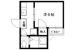 フォーブルミストラル 1Kの間取図画像