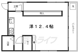 シャトードたなか ワンルームの間取図画像