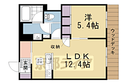 京都市伏見区新町5丁目マンション 1LDKの間取図画像