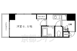 プレサンス京都烏丸御池 1Kの間取図画像
