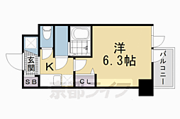 ファステート京都東寺フェイブ 1Kの間取図画像
