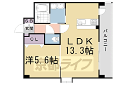 クレアドーレ京都二条 1LDKの間取図画像