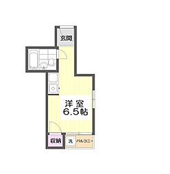 メゾン・ド・ソレイユ ワンルームの間取図画像