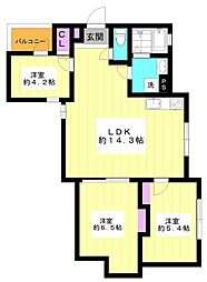 第一アパート 3LDKの間取図画像