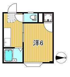 ハイツR＆Y 　A 1階1Kの間取り