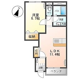 La Vita（ラヴィータ） 1階1LDKの間取り