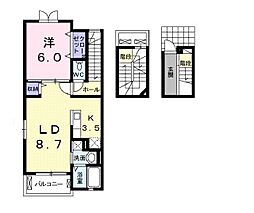 サン・アレーナ 3階1LDKの間取り