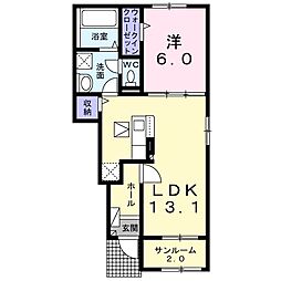 シエスタ4 1LDKの間取図画像