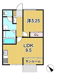 CASAWIN2 1LDKの間取図画像