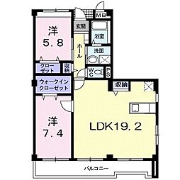 ブリーゼ 2LDKの間取図画像