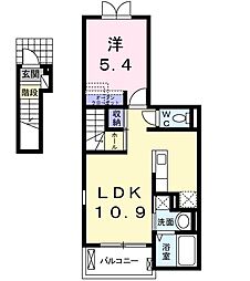 サニープレイス 1LDKの間取図画像