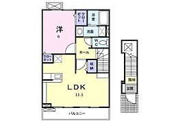 ベッテル2 1LDKの間取図画像