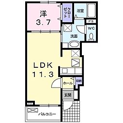 シエスタ 1LDKの間取図画像