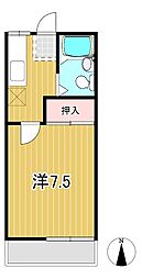 マンハイツ1 1Kの間取図画像