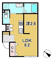 BURLEIGH TERRACE(バーレイ・テラス) 1LDKの間取図画像