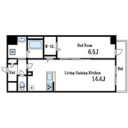 Horizon Residence 10階1LDKの間取り