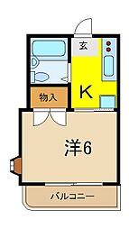 間取図画像 1K