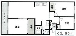 行徳コリーナ 3LDKの間取図画像