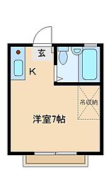 エクセル4号 ワンルームの間取図画像