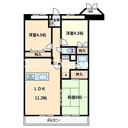 ソレアード葛西 3LDKの間取図画像