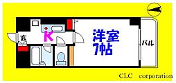 アセンズシティ3 1Kの間取図画像