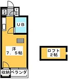 ブイメゾン ワンルームの間取図画像