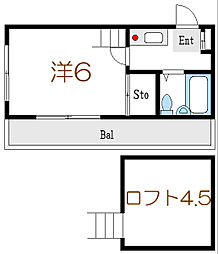 ラ.カサ.モーダ 1Kの間取図画像