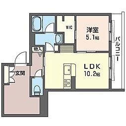 Frontmare櫂 1LDKの間取図画像