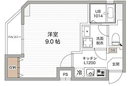 REPURE西葛西レジデンス 1Kの間取図画像