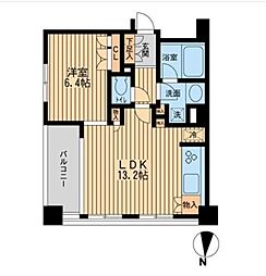 プロスペクト森下 6階1LDKの間取り
