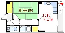 町田ファミール 2階1DKの間取り