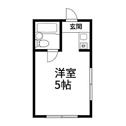 三友ビル ワンルームの間取図画像
