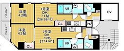 墨田区石原4丁目マンション 1DKの間取図画像