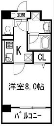 ディアウス両国 1Kの間取図画像