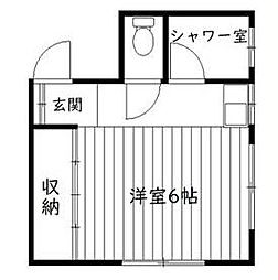 常盤マンション ワンルームの間取図画像