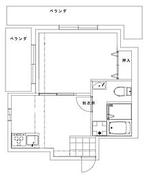 東武ハイライン緑町両国 1DKの間取図画像