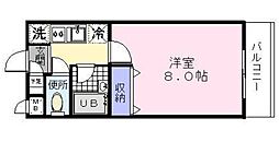 シュミネ森下 1Kの間取図画像