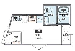 日暮里舎人ライナー 江北駅 徒歩6分の賃貸アパート 1階1Kの間取り