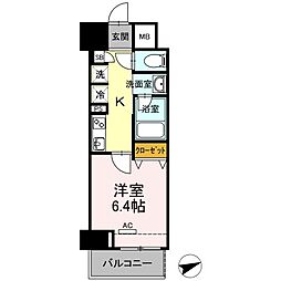 ザ・レジデンス・オブ・トーキョーC18 1Kの間取図画像