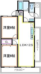 コーポコバヤシ 2LDKの間取図画像