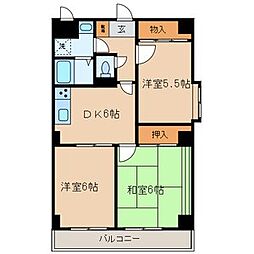 ジュイエ25 3DKの間取図画像
