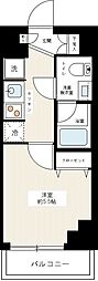 AZEST北千住 1Kの間取図画像