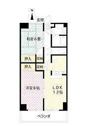 WIN立野 4階2LDKの間取り