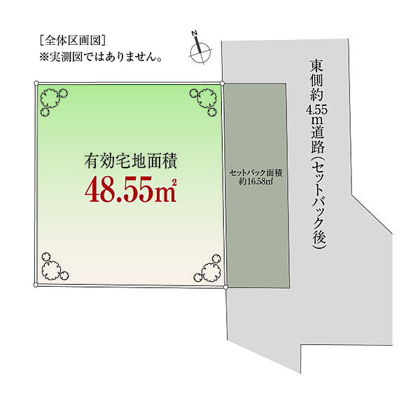 前面道路4．5ｍに間口7ｍの接道