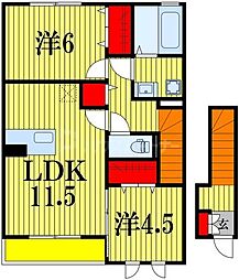 アルプス 2LDKの間取図画像